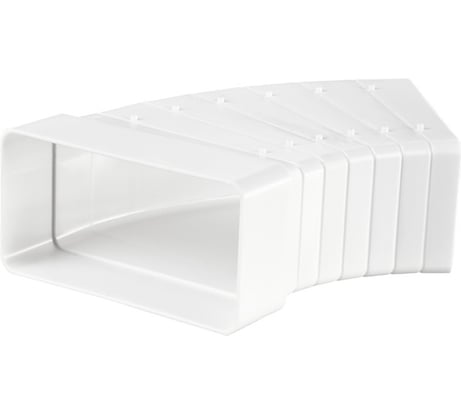 Колено горизонтальное разноугловое (204х60 мм) VENTS 12510307