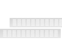 Вентиляционная решетка 80x500 мм, 2 шт, серебро Благовест 21-0002-295