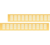 Вентиляционная решетка 80x500 мм, 2 шт, золото Благовест 21-0002-294