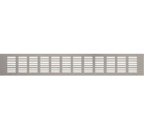 Вентиляционная решетка 80x500 мм, матовый металл Благовест 21-0002-726