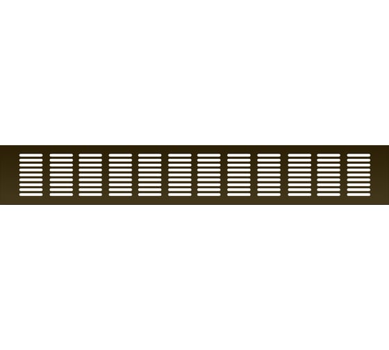 Вентиляционная решетка 80x500 мм, бронза Благовест 21-0002-707