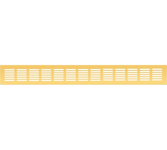 Вентиляционная решетка 60x500 мм, золото Благовест 21-0002-700