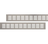 Вентиляционная решетка 60x400 мм, 2 шт, матовый металл Благовест 21-0002-309