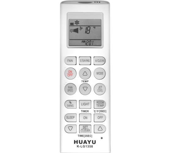 Пульт K-LG1358 для кондиционеров и сплит-систем LG Huayu HAR102