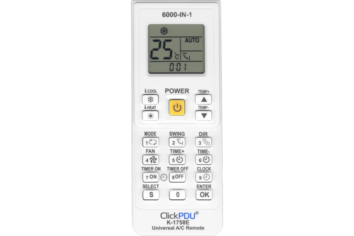 Пульт K-1758E для всех кондиционеров ClickPDU HAR189