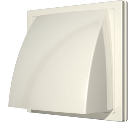 Выход стенной вытяжной с обратным клапаном (150х150 мм, с фланцем 125 мм) ERA ASA 1515К12,5ФВ Ivory 90-0202 90-02042