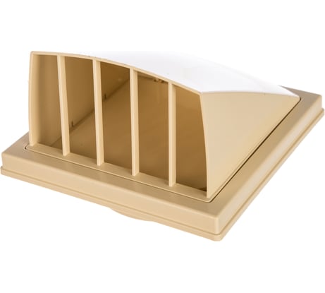 Выход стенной вытяжной с обратным клапаном (150х150мм, с фланцем 100 мм, ASA-пластик) ERA 1515К10ФВ Ivory 88-306