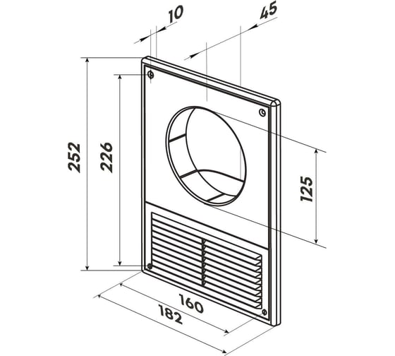 Решетка duct 2518-125 Zernberg 10240721