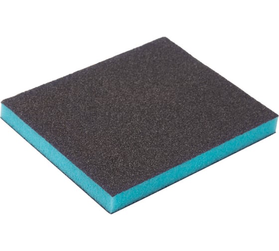 Губка шлифовальная 2-х сторонняя на мягкой полиуретановой основе Sponge Pads Blue 120x98x13 мм, P120 Hanko sp-pad_bl120981312 1