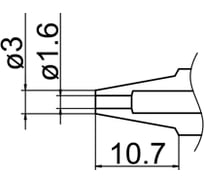 Наконечник N1-16 для FМ-2024 HAKKO 190005