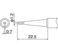 Наконечник для паяльников T18-DL12 HAKKO 200023