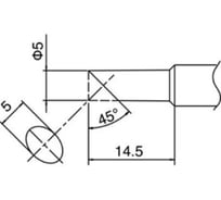 Наконечник для паяльников T18-C5, залуженный HAKKO 200022