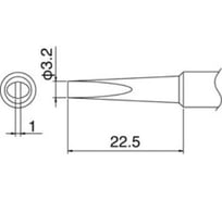 Наконечник для паяльников T18-DL32 HAKKO 200024