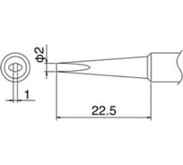 Наконечник для паяльников T18-DL2 HAKKO 200030
