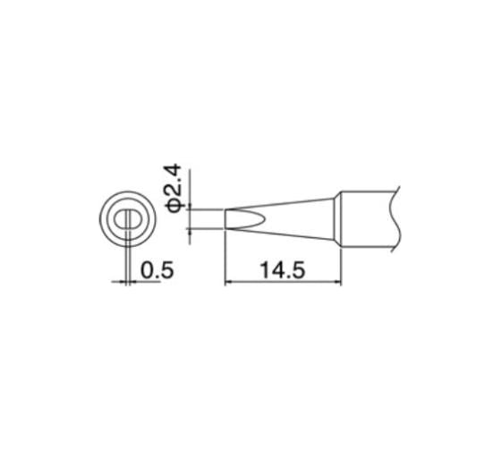 Наконечник для паяльников T18-D24 HAKKO 200012 1