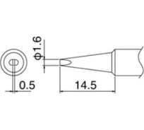 Наконечник для паяльников T18-D16 HAKKO 200011