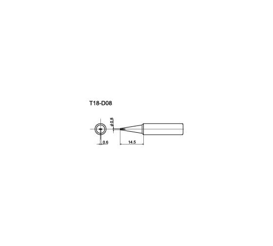 Наконечник для паяльников T18-D08 HAKKO 200009 1