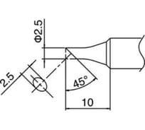 Наконечник для паяльников T18-CSF25 HAKKO 200020