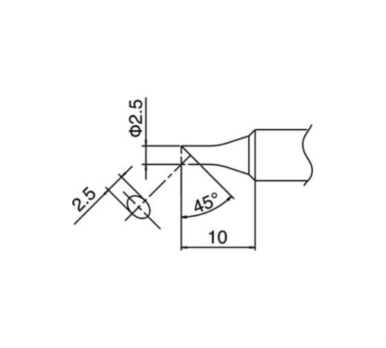 Наконечник для паяльников T18-CSF25 HAKKO 200020 1