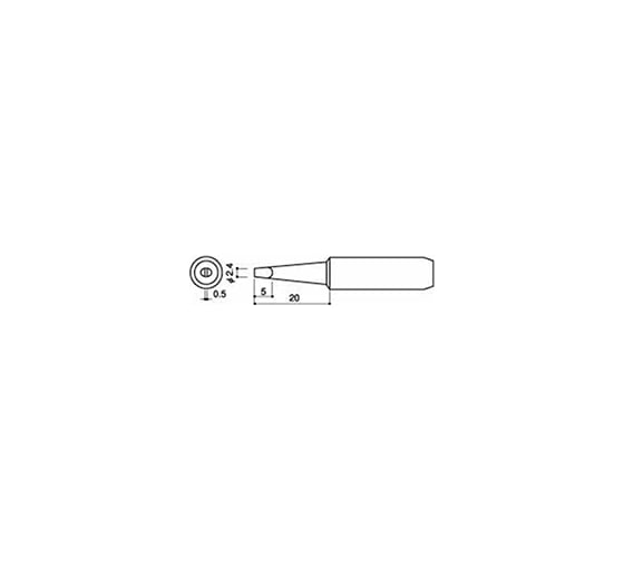 Наконечник для паяльников серии 900 701 702B HAKKO 900L-T-2.4D 400003