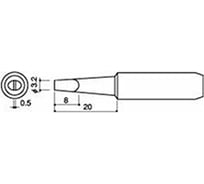 Наконечник для паяльников серии 900 701 702B HAKKO 900L-T-3.2D 400004