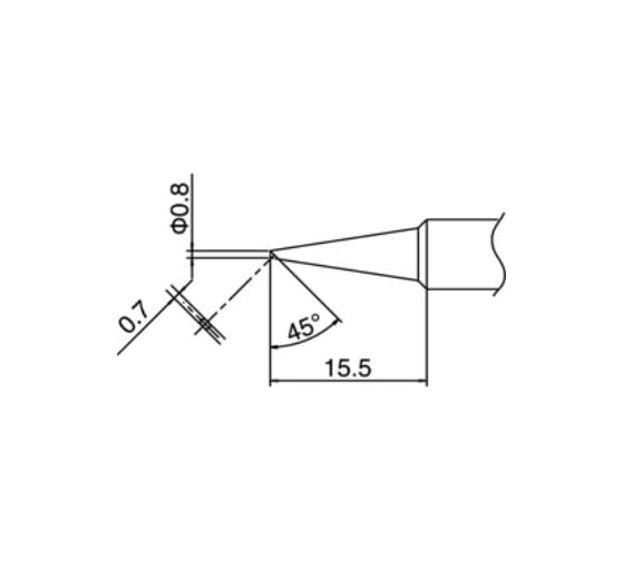 Наконечник для паяльников T18-C08 HAKKO 200016 1