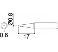 Наконечник для паяльников серии 900 701 702B HAKKO 900M-T-0.8D 300001