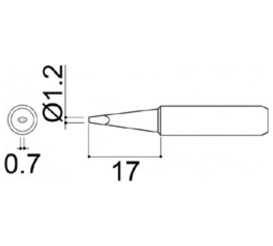 Наконечник для паяльников серии 900 701 702B HAKKO 900M-T-1.2D 300002 1