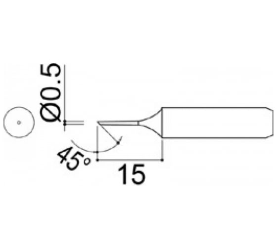 Наконечник для паяльников серии 900 701 702B HAKKO 900M-T-0.5C 300019 1