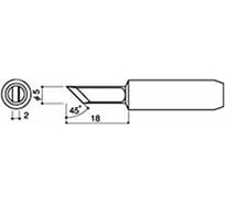 Наконечник для паяльников серии 900 701 702B HAKKO 900L-T-K 400011