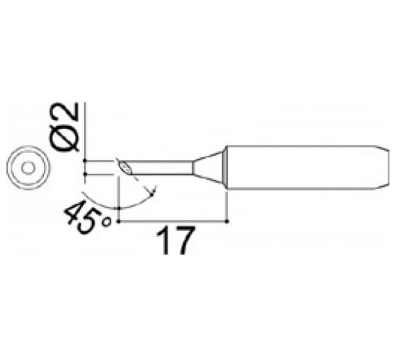 Наконечник для паяльников серии 900 701 702B, залуженный HAKKO 900M-T-2C 300008 1