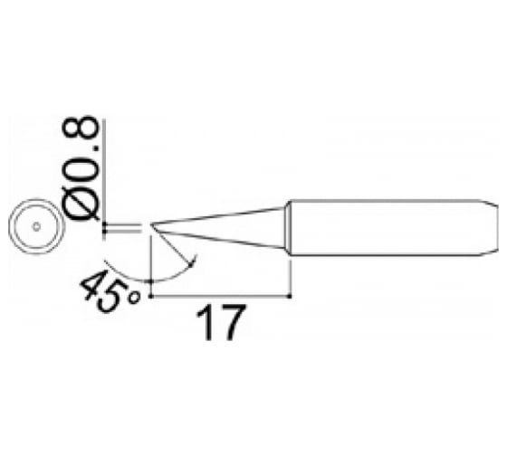 Наконечник для паяльников серии 900 701 702B HAKKO 900M-T-1.5CF 300022 1