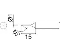 Наконечник для паяльников серии 900 701 702B, залуженный HAKKO 900M-T-1C 300020