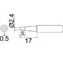 Наконечник для паяльников серии 900 701 702B HAKKO 900M-T-2.4D 300004