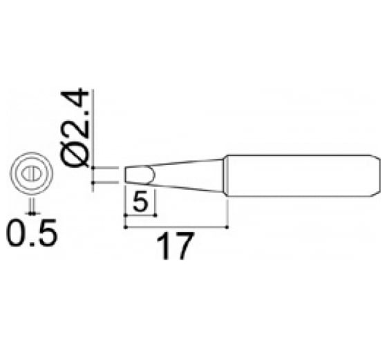 Наконечник для паяльников серии 900 701 702B HAKKO 900M-T-2.4D 300004 1