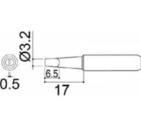 Наконечник для паяльников серии 900 701 702B HAKKO 900M-T-3.2D 300005