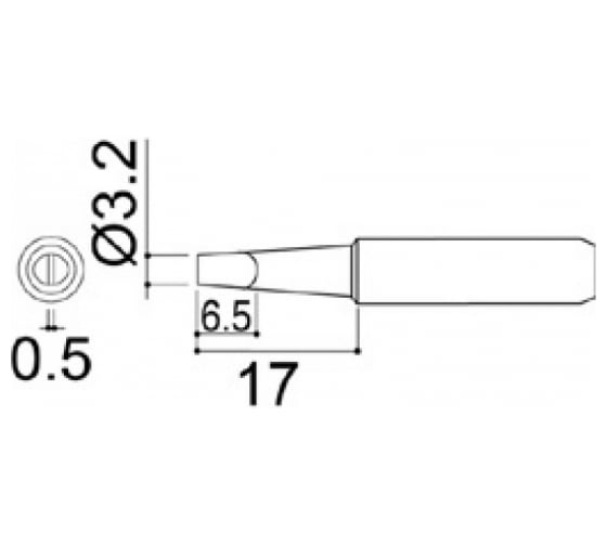 Наконечник для паяльников серии 900 701 702B HAKKO 900M-T-3.2D 300005 1