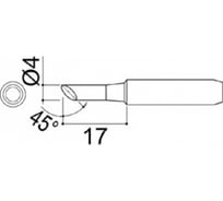 Наконечник для паяльников серии 900 701 702B, залуженный срез HAKKO 900M-T-4CF 300013