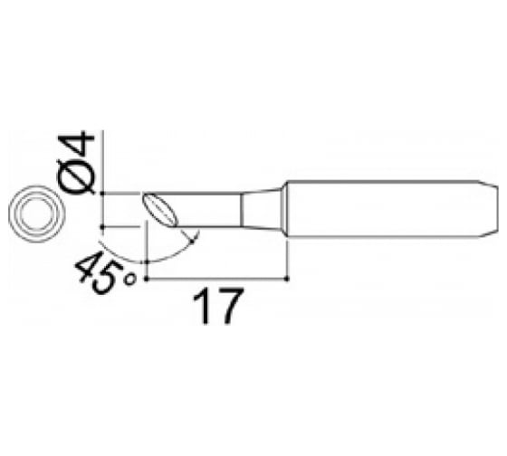 Наконечник для паяльников серии 900 701 702B, залуженный HAKKO 900M-T-4C 300012 1