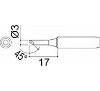 Наконечник для паяльников серии 900 701 702B, залуженный HAKKO 900M-T-3C 300010