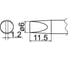 Наконечник T20-D6 для станций FX-838 HAKKO 500013 1