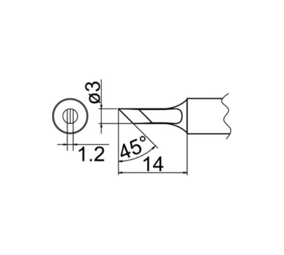 Наконечник T20-KU для станций FX-838 HAKKO 500021