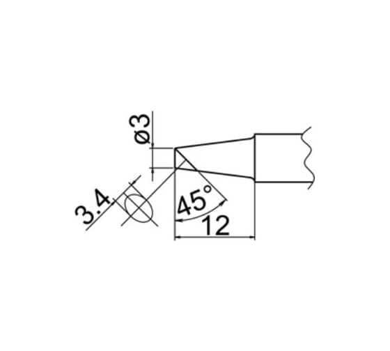 Наконечник T20-BC3 для станций FX-838 HAKKO 500004 1