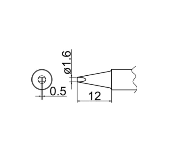Наконечник T20-D16 для станций FX-838 HAKKO 500010 1