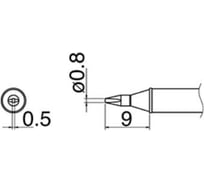 Наконечник T31-01D08 для станций FX-100 HAKKO 600004