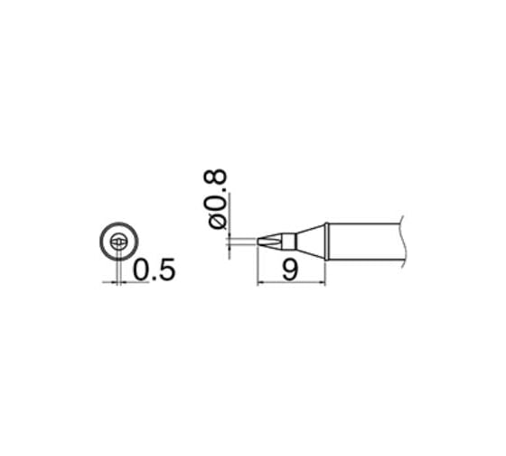 Наконечник T31-01D08 для станций FX-100 HAKKO 600004 1