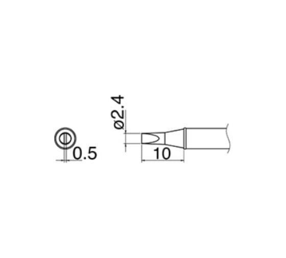 Наконечник T31-01D24 для станций FX-100 HAKKO 600006 1