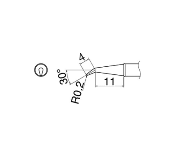 Наконечник T31-02J02 для станций FX-100 HAKKO 700011 1