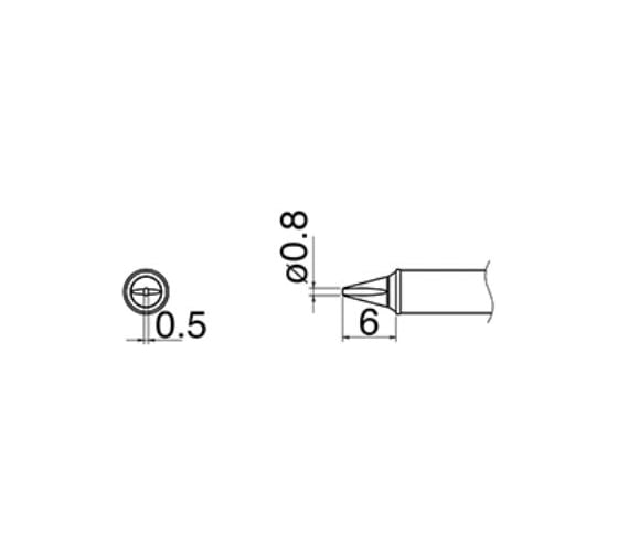 Наконечник T31-01WD08 для станций FX-100 HAKKO 600008 1