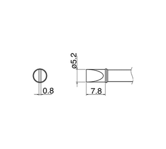 Наконечник T31-01D52 для станций FX-100 HAKKO 600007 1